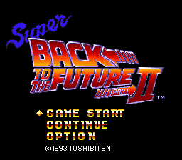 Super Back to the Future Part 2 (english translation) Title Screen